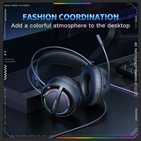 ONIKUMA X88 RGB Iluminación USB Gaming Auriculares Enchufe Sonido estéreo Doble diadema Auriculares con cable con micrófono
