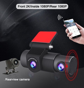 Nouvelle Arrivée Caméra embarquée 3 canaux Avant+Intérieur+Arrière 2K+1K+1K DVR Caméra de voiture avec WiFi intégré - Product Image 3