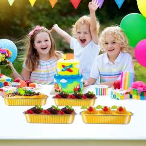 Moule à cupcakes C200 200 ml, compatible micro-ondes, jetable, en aluminium coloré, pour cuisson au four, mini-moule à pain avec couvercles - Product Image 4