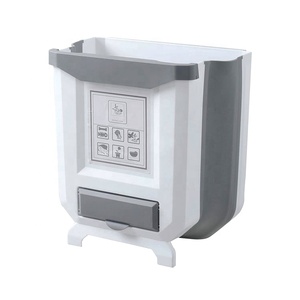 IMTEC Customized Design Common Plastic Bin Folding Waste Bins Hanging Kitchen Cabinet Garbage Dustbin