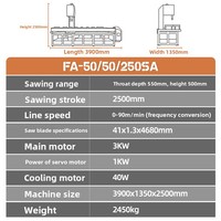 Scie à ruban horizontale hydraulique semi-automatique HUOXIAN FA-50/50/250SA pour la découpe d'acier moulé, machine à scier à ruban pour métaux