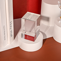 Expédition rapide, prêt à être expédié, cube en cristal K9 50*50*80mm, artisanat en cristal gravé au laser 3D
