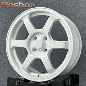 ล้อแม็กซ์สีขาว Liantas 4x100 4x114.3 5X100 5X108 5x114.3 5X112 ขนาด <span class=keywords><strong>15</strong></span> 16 17 18 นิ้ว รุ่น <span class=keywords><strong>TE37</strong></span> สำหรับรถยนต์นั่งส่วนบุคคล - Product Image 4