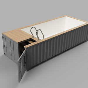 Flotador flotante de construcción de tamaño olímpico para adultos, termómetro flotante para una persona, <span class=keywords><strong>piscina</strong></span> para exteriores - Product Image 2