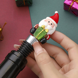 Santa Claus Bottle <b>Stopper</b> Resin Christmas Gift <b>Wine</b> <b>Stoppers</b> Party Decor 4916-1 - Product Image 4