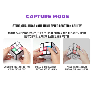 4-in-1 Handheld elektronisches Puzzlespiel <span class=keywords><strong>Cube</strong></span> Memory Brain Training Toys STEM Pädagogischer blinkender Musik würfel für Kinder Erwachsene - Product Image 2