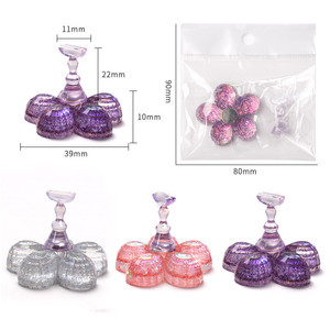 Soporte Magnético de Acrílico para Uñas con Diseño Floral, 1 Unidad, para Práctica y Exhibición de Puntas de Uñas, Herramienta de Entrenamiento - Product Image 2