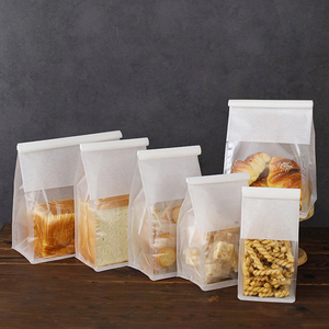 Sac à pain en <span class=keywords><strong>papier</strong></span> kraft biodégradable personnalisé fenêtre fond plat <span class=keywords><strong>pochette</strong></span> debout cravate en étain emballage de pain grillé de qualité alimentaire résistant à l'huile - Product Image 2