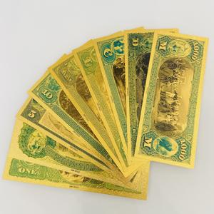 Банкнота 1875 года, 1 доллар США, с 24-каратным золотым покрытием, реквизит для декора, коллекционная памятная вещь с цифровой печатью, подарок - Product Image 3