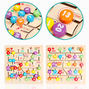 EDULAND Giochi Educativi Montessori in Legno: Sudoku, Labirinto, Puzzle Scorrevole, Abbinamento di Animali, Numeri e Lettere per Bambini dai <span class=keywords><strong>3</strong></span> Anni in Su - Product Image 5