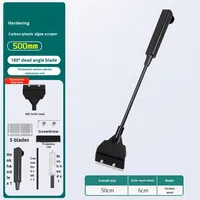 Brosse de nettoyage en acier inoxydable pour aquarium, grattoir à algues et mousse, outil écologique pour le nettoyage du salon, vente en gros