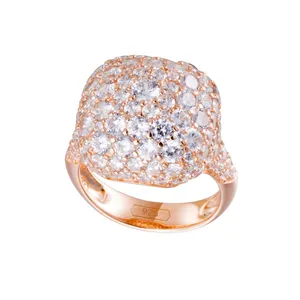 trendy zircon strass eleganti mate donna gioielli sterling Silver 925 ring anello anelli in argento