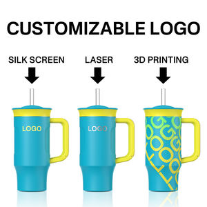 Tumbler da viaggio per tazza da esterno in acciaio inossidabile da 40 once con manico e coperchi rimovibili - Product Image 5