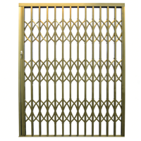 Puerta Corredera de Acero Inoxidable, Segura y Antirrobo, Puerta de Rejilla de Seguridad de Empuje y Tracción para el Hogar y la Tienda