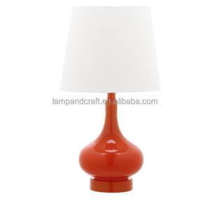 Lámpara de Mesa Naranja de 30 Pulgadas de Alto, Cerámica, para el Mercado de EE. UU., Reino Unido y Medio Oriente - Product Image 3