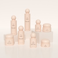 Soins de la peau personnalisés biodégradables pot cosmétique unique bouteilles de sérum de luxe pour le visage ensemble de pots de bouteille cosmétique givré mat