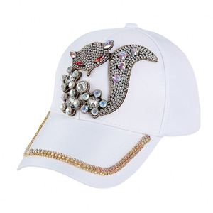 Casquette de baseball décontractée et polyvalente en denim tissé ethnique vintage automne-hiver, avec strass, épaisse et personnalisée, très tendance - Product Image 4