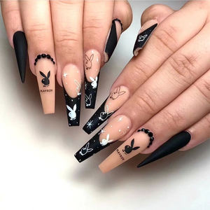 Vente en gros <span class=keywords><strong>2023</strong></span>, <span class=keywords><strong>faux</strong></span> <span class=keywords><strong>ongles</strong></span> longs personnalisés en 3D, 24 pièces dans diverses couleurs, étiquette privée, <span class=keywords><strong>faux</strong></span> <span class=keywords><strong>ongles</strong></span> pour application sur les doigts - Product Image 2