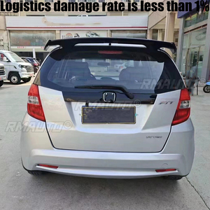 For Honda Fit 2009 - 2013 ABS Material Carbon Fiber Pattern Black Rear Trunk Tail Wing Primer Color Spoiler Body Kit Accessories - Product Image 2