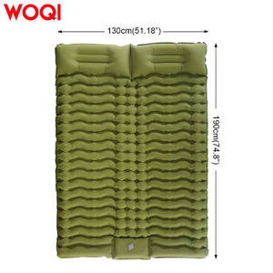 Colchoneta Inflable Woqi 200x140x6cm Verde, Colchón Doble de Inflado Rápido para Camping, Viajes y Montañismo - Product Image 4