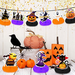 Huancai-centro <span class=keywords><strong>de</strong></span> mesa <span class=keywords><strong>de</strong></span> nido <span class=keywords><strong>de</strong></span> abeja para Halloween, adornos <span class=keywords><strong>de</strong></span> mesa para fiesta, suministros, 9 Uds. - Product Image 6