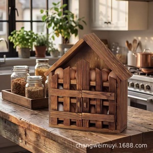 Wooden Chicken Coop Egg Storage Rack 3 Tier Fresh Keeping <b>Kitchen</b> Organizer - Product Image 4