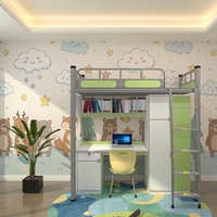 Lit superposé moderne en métal pour dortoir, utilisation efficace, idéal pour adultes, chambre, appartement, école ou auberge