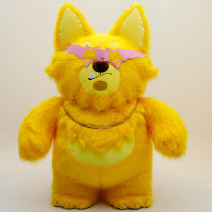 Costume de mascotte gonflable <span class=keywords><strong>géant</strong></span> en fourrure de loup pour événements d'exposition et cosplay d'anime, 2,2 m, pour adulte, vêtement gonflable grand loup - Product Image 1
