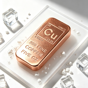 Lingote de Cobre de 5 Onzas, 99.9% Puro, Rectangular, con Relieve, Artículo Coleccionable, Artesanía Metálica Moderna, para Regalo Empresarial y Muestra Química - Product Image 1