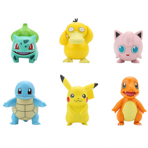 Vente en gros Ensemble Eevee Psyduck <span class=keywords><strong>Rowlet</strong></span> Squirtle 4CM PVC Poupée Action Figure - Product Image 6