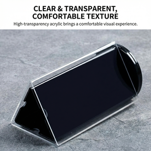 Giá để bàn hình tam giác bằng acrylic thân thiện với môi trường, xoay 3 mặt, gấp gọn, dễ lắp ráp, nhanh chóng lắp đặt, trưng bày thẻ giá trên bàn - Product Image 3
