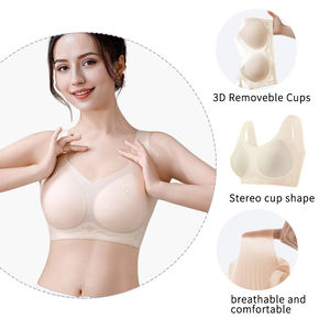 <span class=keywords><strong>Sujetador</strong></span> Deportivo Cómodo Sin Costuras <span class=keywords><strong>con</strong></span> <span class=keywords><strong>Relleno</strong></span> para Prótesis Mamarias, <span class=keywords><strong>Sujetador</strong></span> Inalámbrico <span class=keywords><strong>con</strong></span> Elevación, Especializado para Después de una <span class=keywords><strong>Mastectomía</strong></span> - Product Image 3