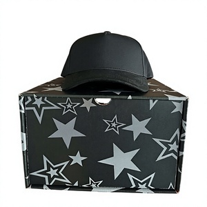 หมวกเบสบอลหนัง PU สีดำล้วน ทรงไม่แข็ง 5 ชิ้น แบบ Snapback - Product Image 4