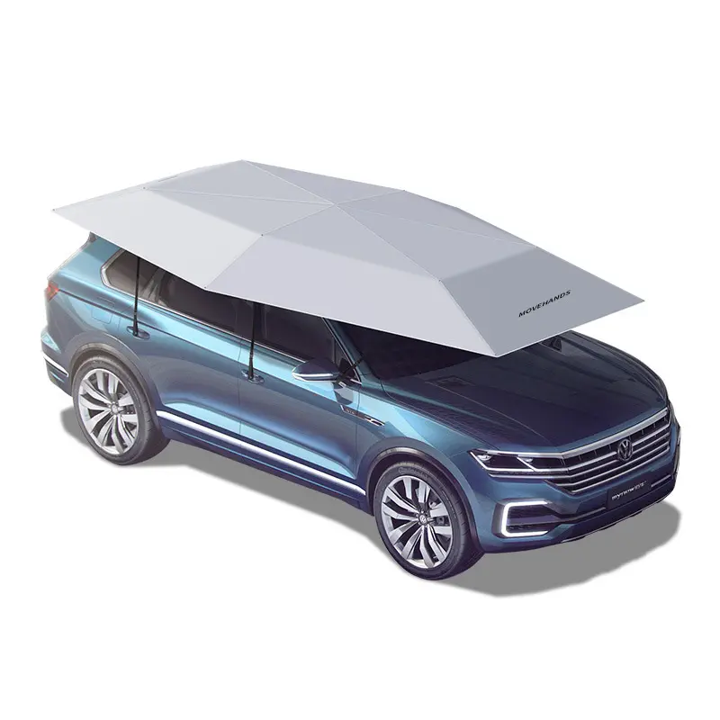 Car Sunshade Silver Semi-autoUMBRELLA For SUV Mobile Advertising Car Sun Shade