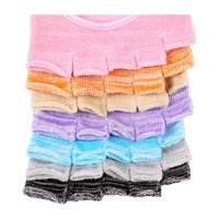 Chaussettes de yoga à cinq doigts pour femmes, talon exposé, sans dos, en coton, antidérapantes, invisibles, tricotées, fines, bio, absorbantes et respirantes