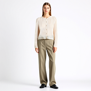 <span class=keywords><strong>Cardigan</strong></span> en <span class=keywords><strong>tricot</strong></span> nylon/coton pour <span class=keywords><strong>femme</strong></span>, anti-rides, protection solaire, climatisé, style petite fragrance, design français, idéal pour l'automne - Product Image 1
