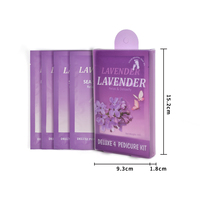 Ensemble de pédicure de luxe personnalisé en plastique pour soins des pieds, 4 étapes, 4 en 1, avec boîte pour salon de beauté