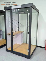 Stand mobile de réunion, dispositif transportable, étanche, panneau acoustique pour web