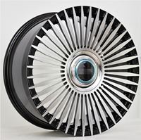Nuevas llantas de aleación de aluminio forjado estilo Maybach con turbina de radios múltiples y tapa flotante de 25 mm para sedanes de lujo VIP