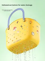 Panier de rangement pour salle de bain avec poignée - Organisateur portable multifonctionnel rectangulaire en plastique PP pour le rangement des articles de toilette en dortoir