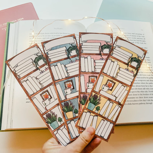 Custom School Easy Use Reading Log Bookshelf Bookmark Paper Cartoon Style Reusable Promotional Custom Color Customized Pattern