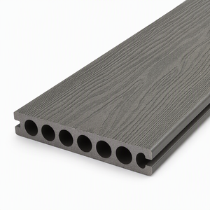 Plancher extérieur en WPC 140x23mm creux co-extrudé 60% composite bois, ignifuge B1, étanche pour jardin et balcon - Product Image 1