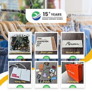 Étiquette volante de vêtements en relief avec chaîne de logo personnalisé C2S impression couleur sur carton avec stratification mate en couleur à plat - Product Image 6