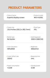 1k монитор самый популярный изогнутый ЖК-монитор 24 дюймов игровой экран мониторы - Product Image 5