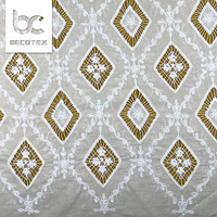 Tissus de vêtements de luxe blancs découpés au laser 2026, tissu en coton à œillets, broderie tendance