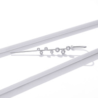 Boucles d'oreilles lustre en argent S925 plaqué platine Style coréen accessoire de mode individuel BSE495