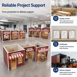 Équipement de jeu intérieur commercial : Centre de jeu de rôle Boulangerie et Ville en briques rouges pour centre de divertissement familial - Product Image 6