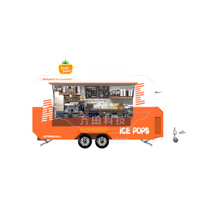Mobile Food Truck 4 Wheel Dual Tandem Axle Stainless Steel Body Outdoor Juice Shop <b>Ice</b> <b>Pops</b> - Product Image 2