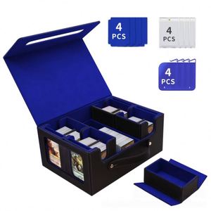 Boîte à cartes portable en cuir PU durable Torson, coins arrondis, personnalisable, pour cartes à collectionner TCG/CCG, impression couleur intégrale - Product Image 1