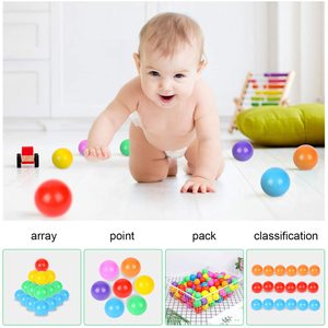 30 balles de <span class=keywords><strong>piscine</strong></span> en plastique souple écologiques et colorées avec balles rebondissantes, jouets pour bébés certifiés EN71 - Product Image 4